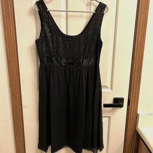 Betsey Johnson Black Sequin Party Dress
